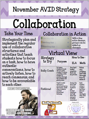 November AVID Strategy - Collaboration 